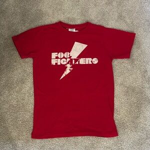 Vintage 2007 Foo Fighters T Shirt Adult Large Logo Concert Band Tour Music Red